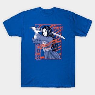 Japanese Katana Anime Girl T-Shirt